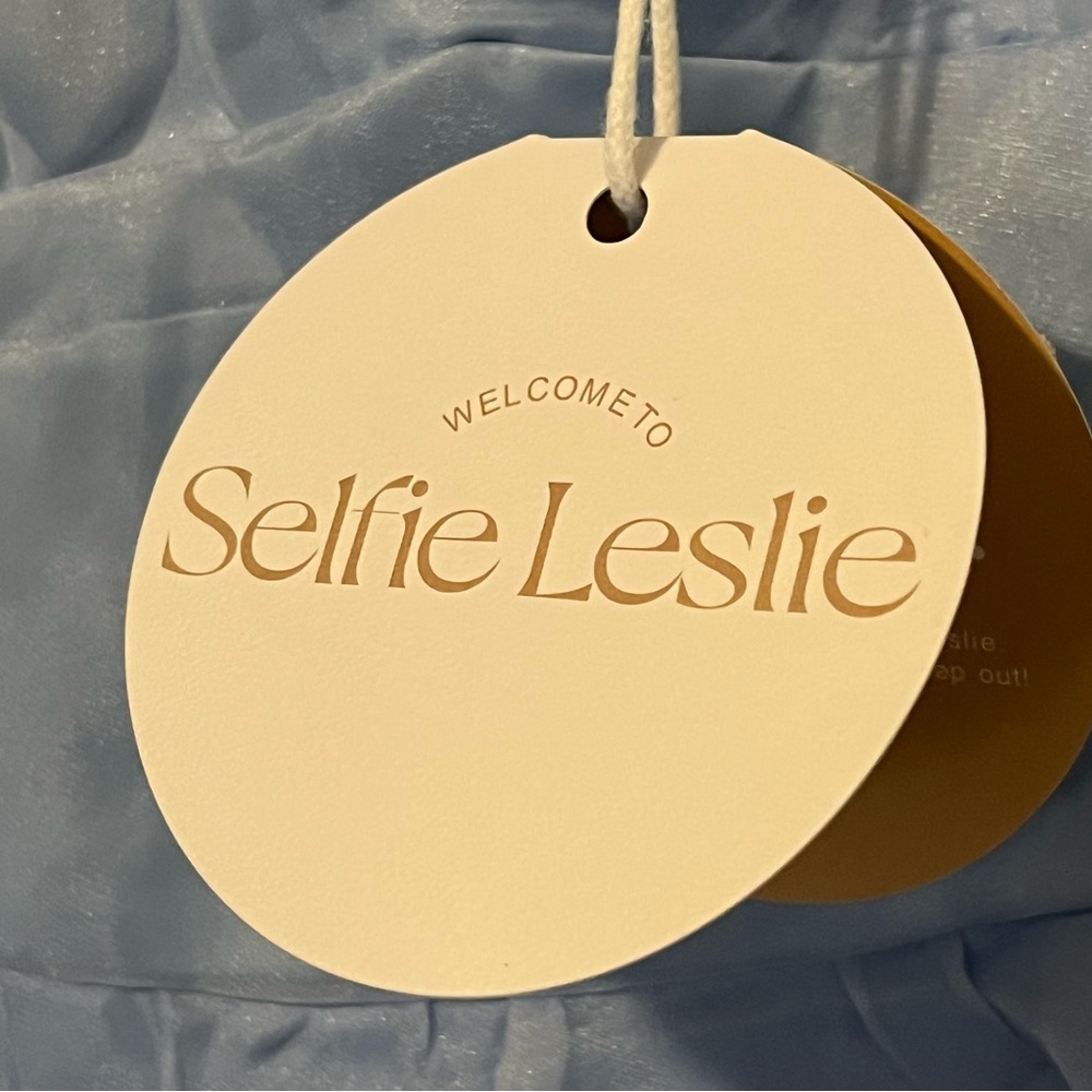 Selfie Leslie I've Got Sunshine Puff Sleeve Mini Dress Sky Blue Girlhoodcore - Picture 4 of 11